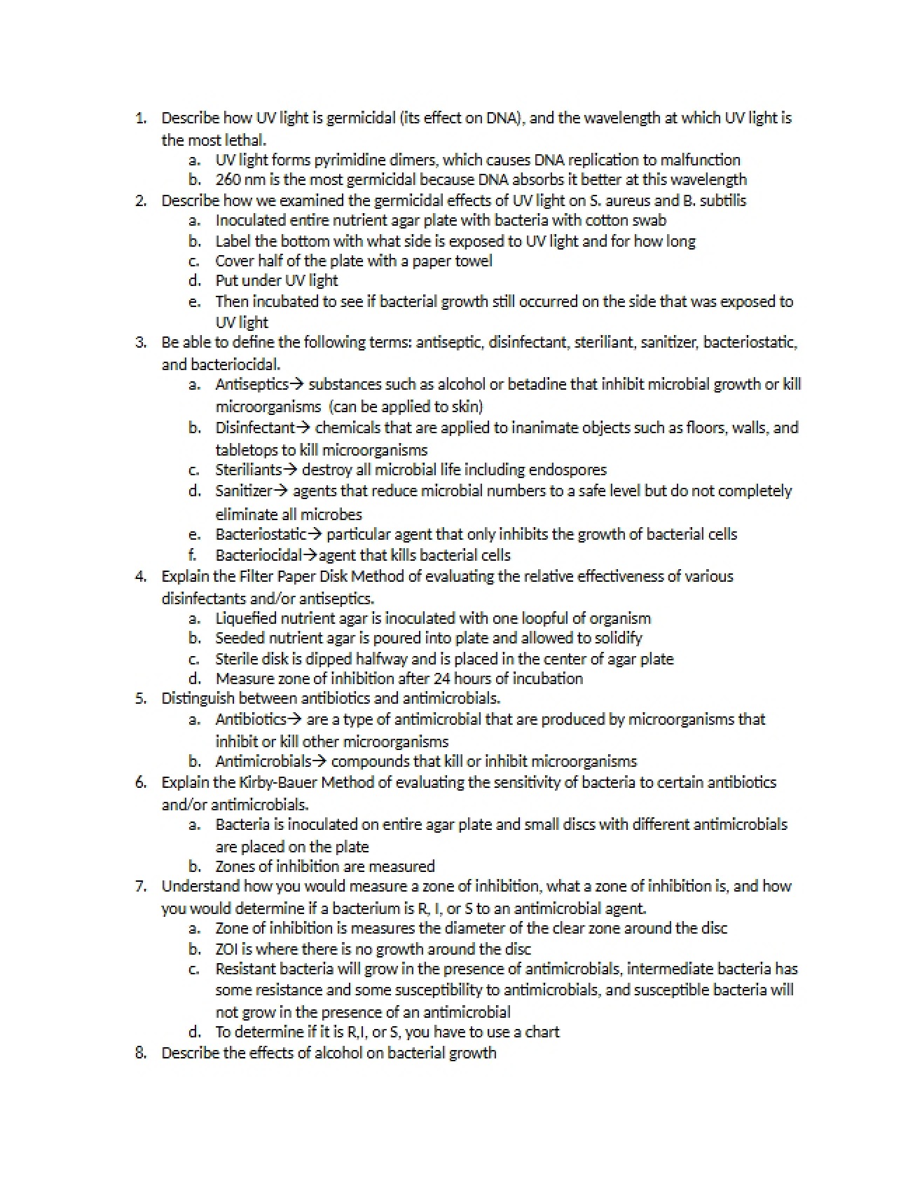 Notes for Lab Final