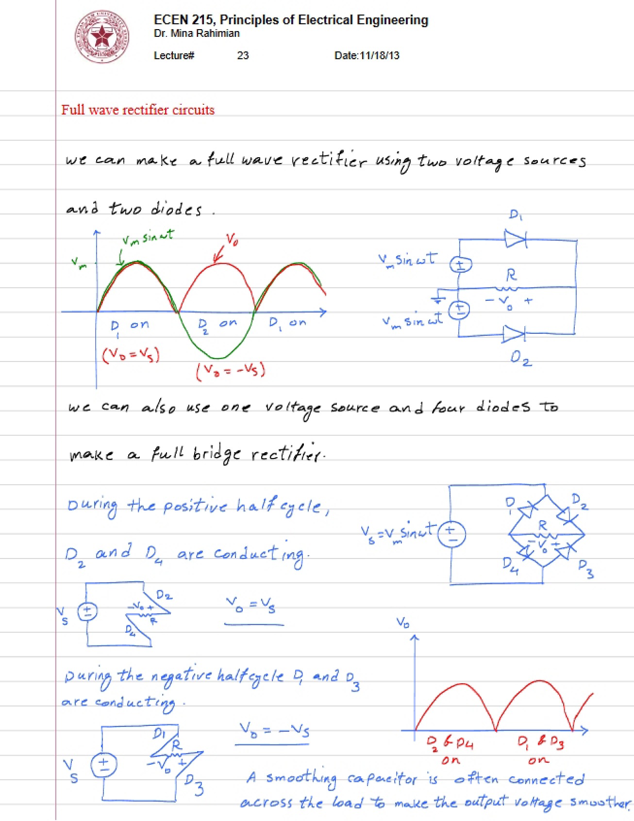 Twenty-Third Lecture on Principles of Electrical Engineering