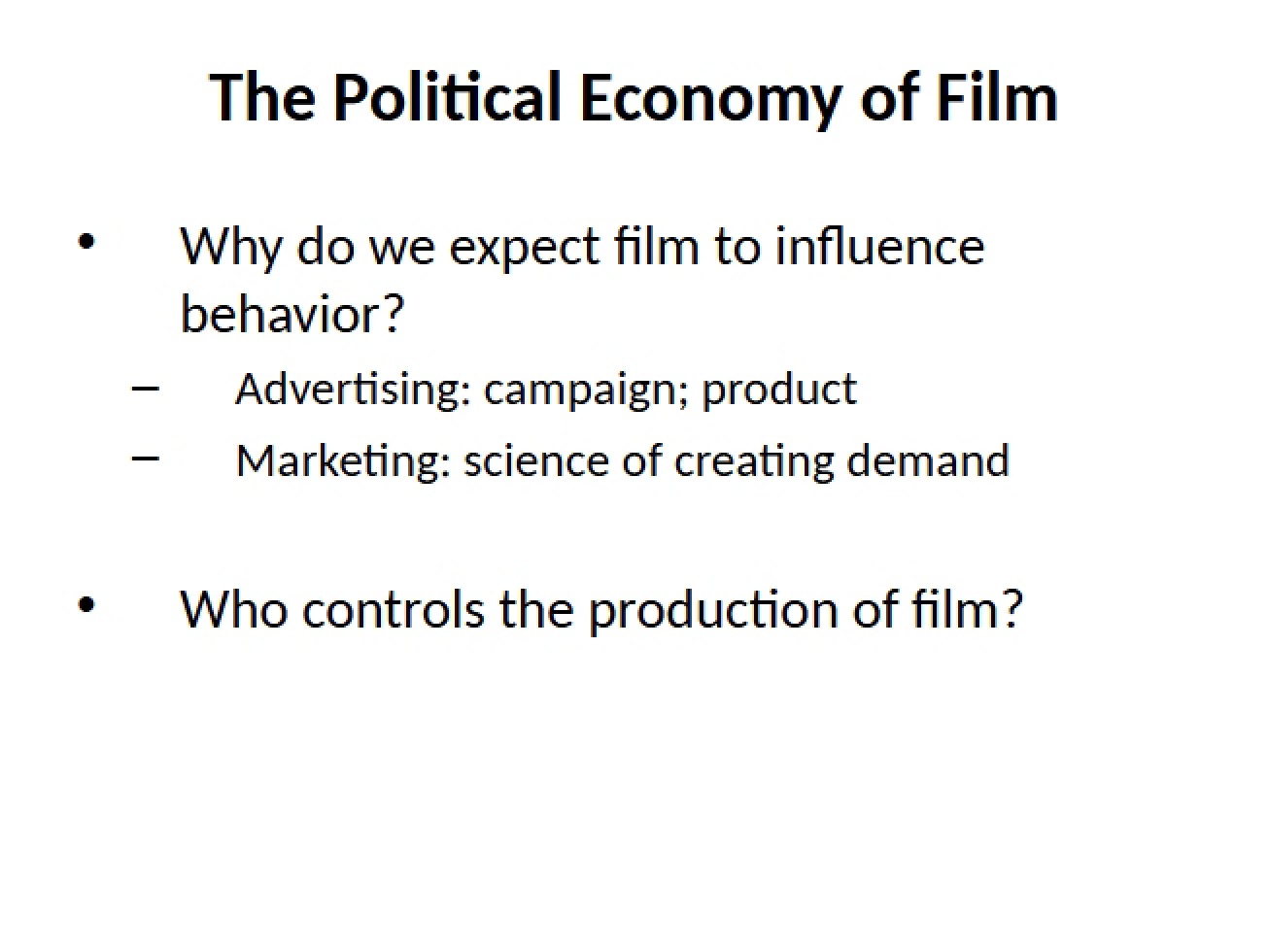 Film Political Economy