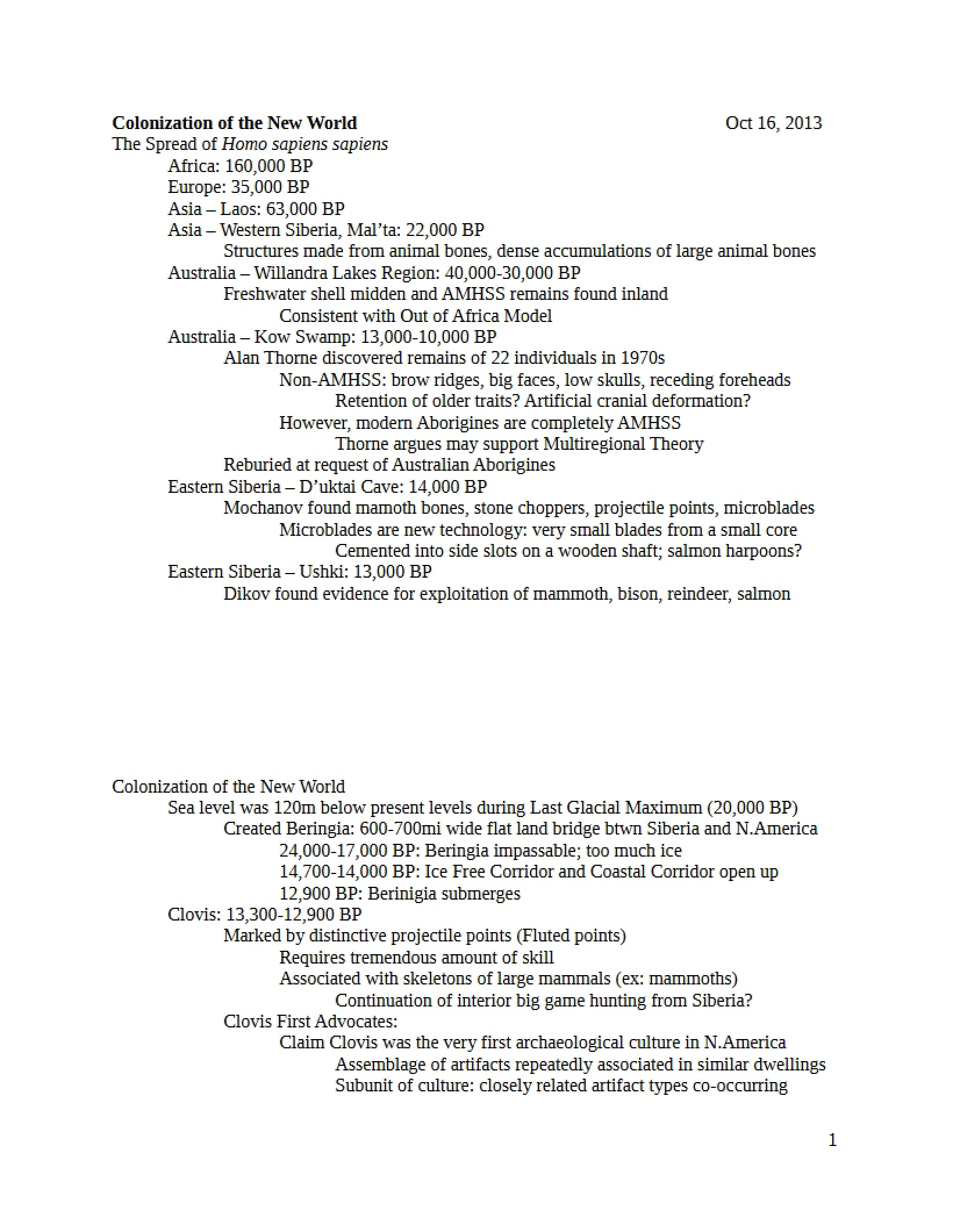 World Prehistory Midterm 2 Notes