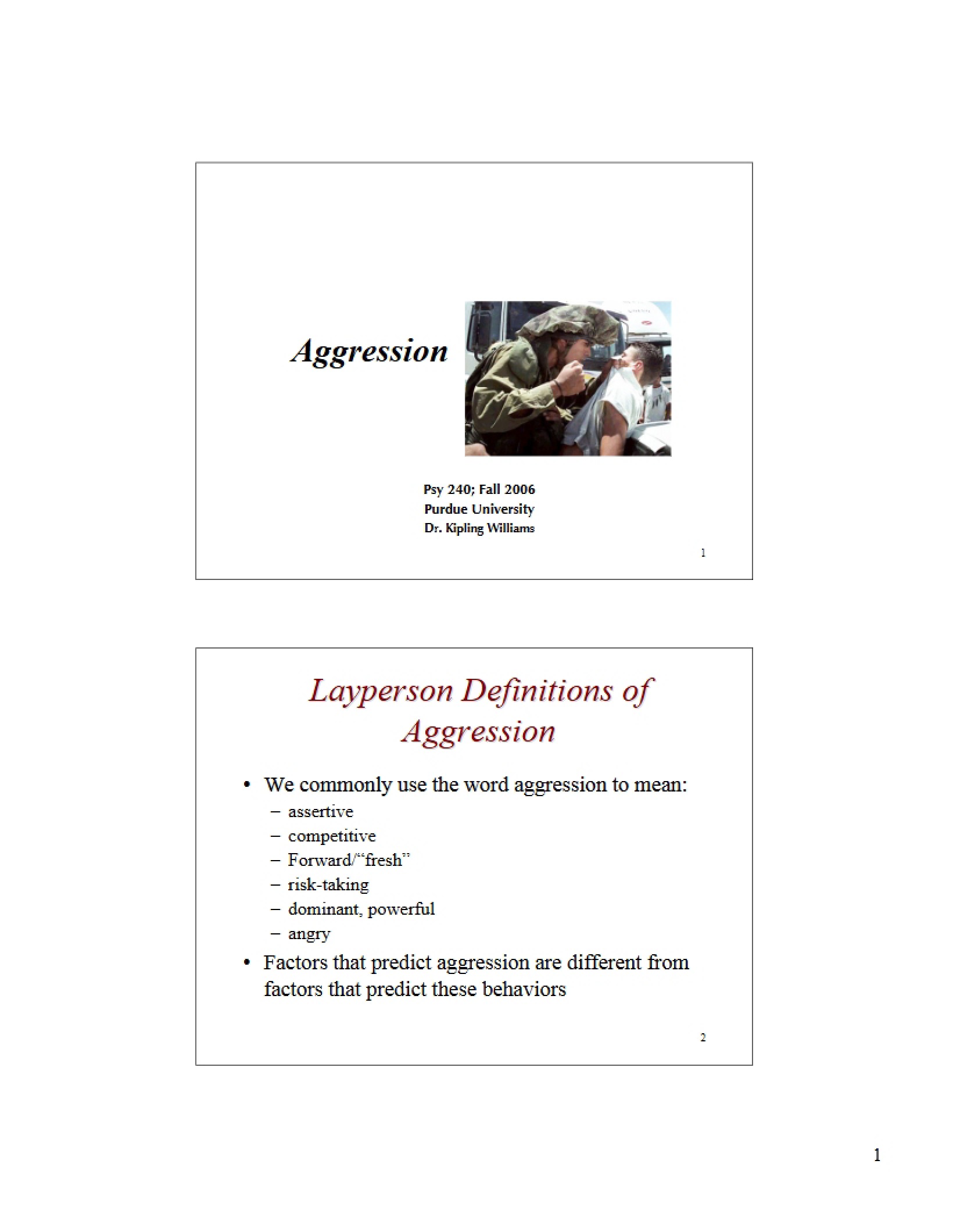 Social Psychology Lecture Notes
