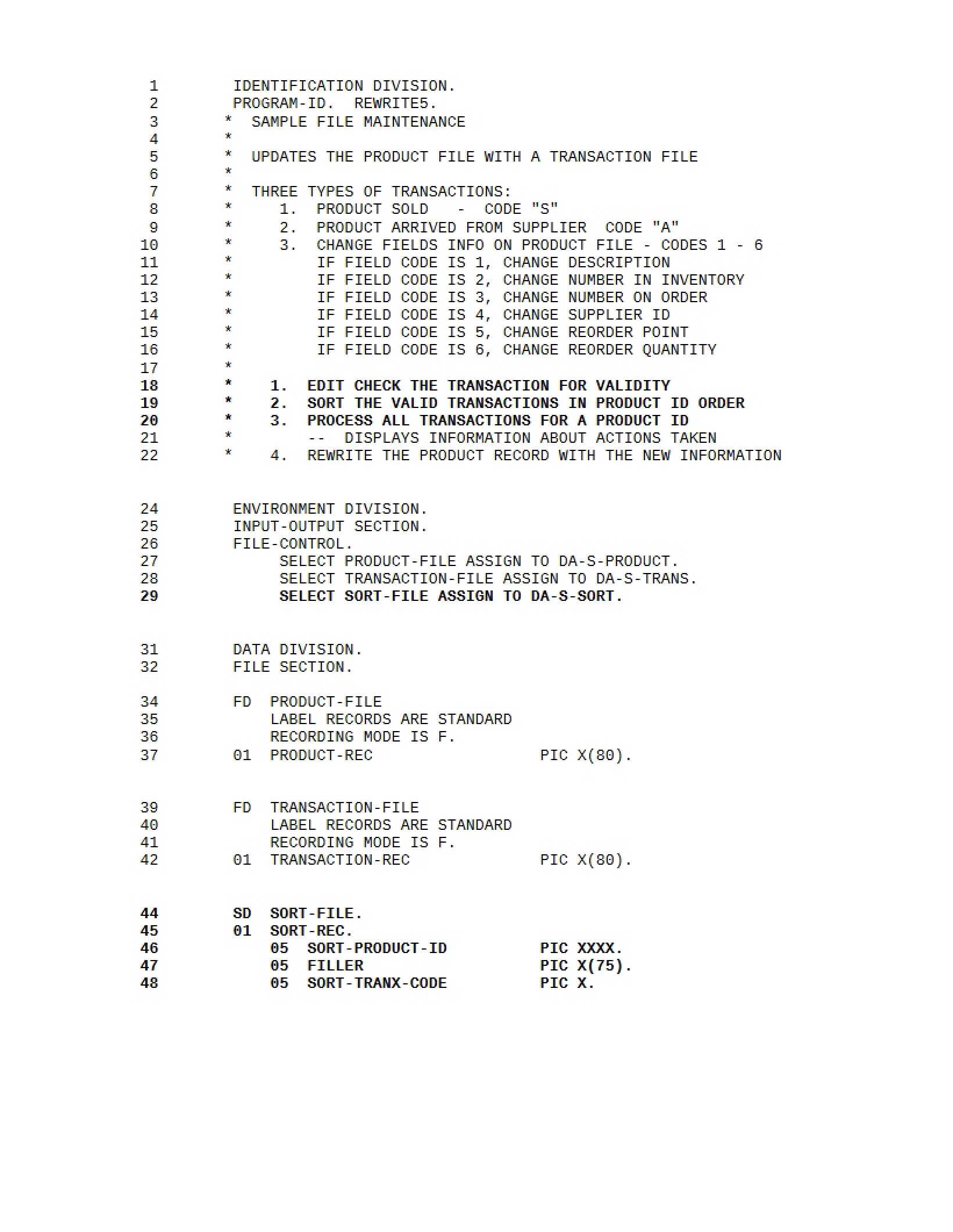 Rewrite Program Five