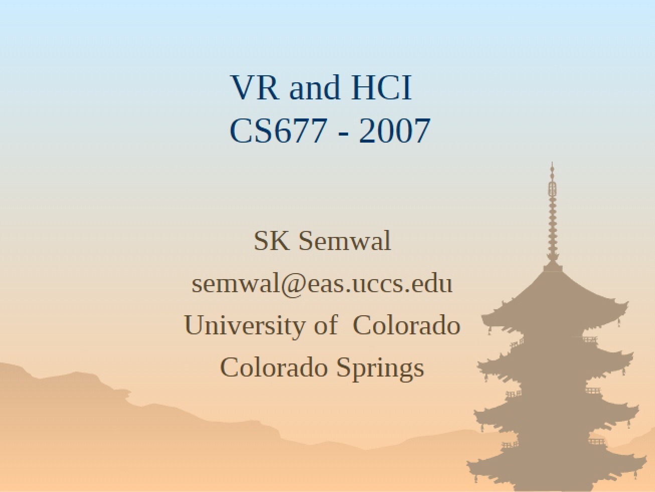 Human-Computer Interaction and Virtual Reality