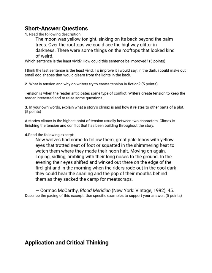 Answers to Short-Answer Questions