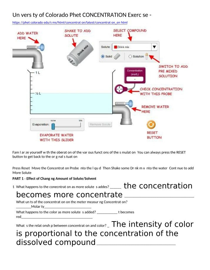 Understanding Concentration in Solutions Effects of Solute Part B