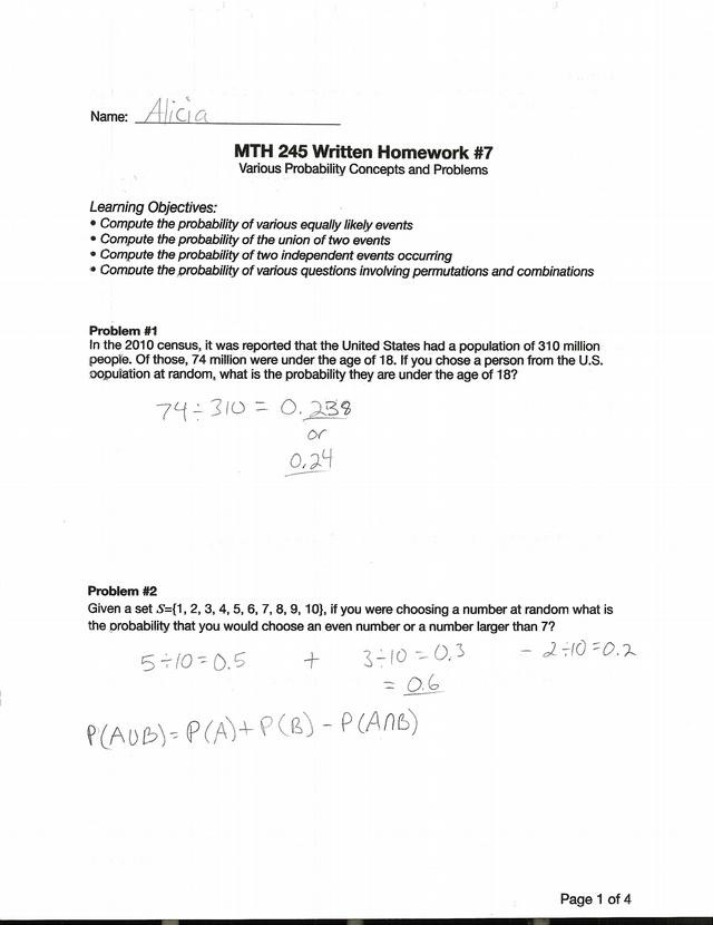 Written Homework 7 - MTH 245