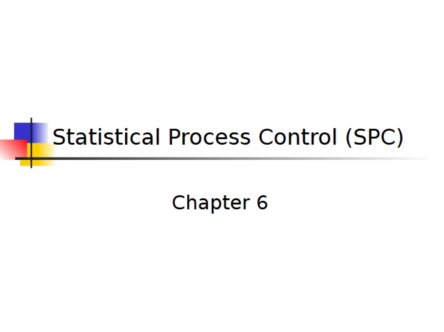 Process Control Statistics