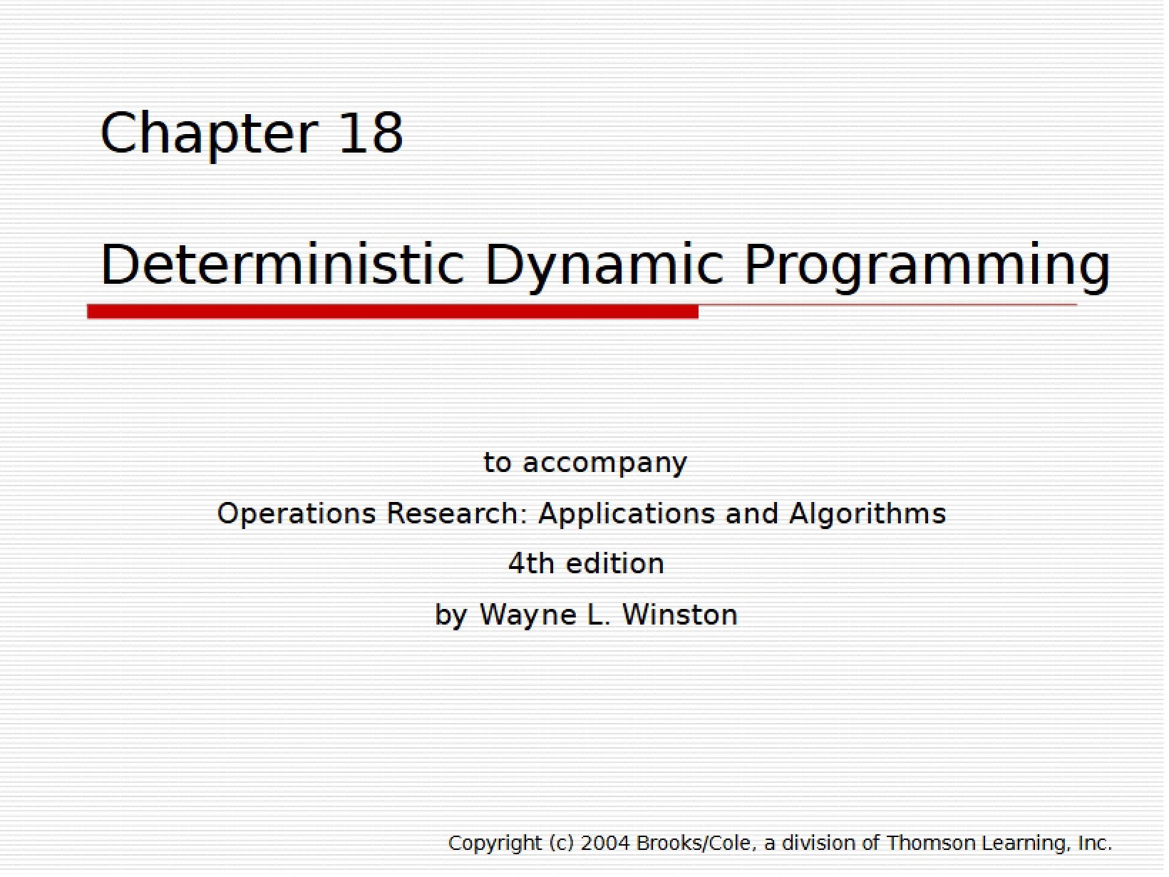 Eighteenth Chapter