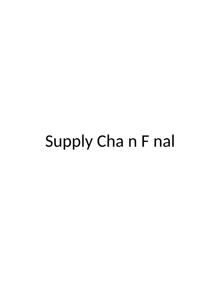 Supply Chain Strategy Optimization for Cotton Garment Business