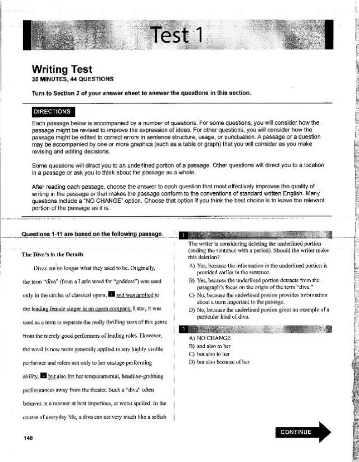 Writing Test 1