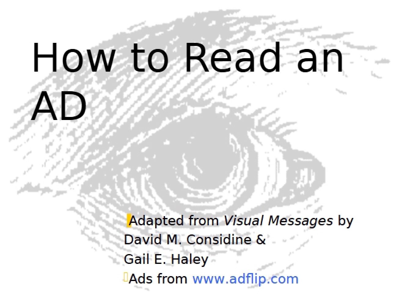 Analyzing Advertisements