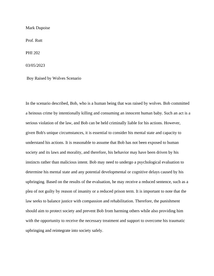 Bob Scenario and Death Penalty Analysis