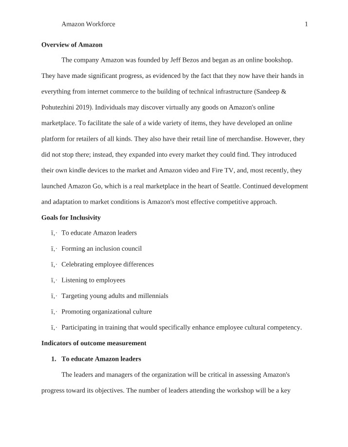 Workforce Overview - Amazon