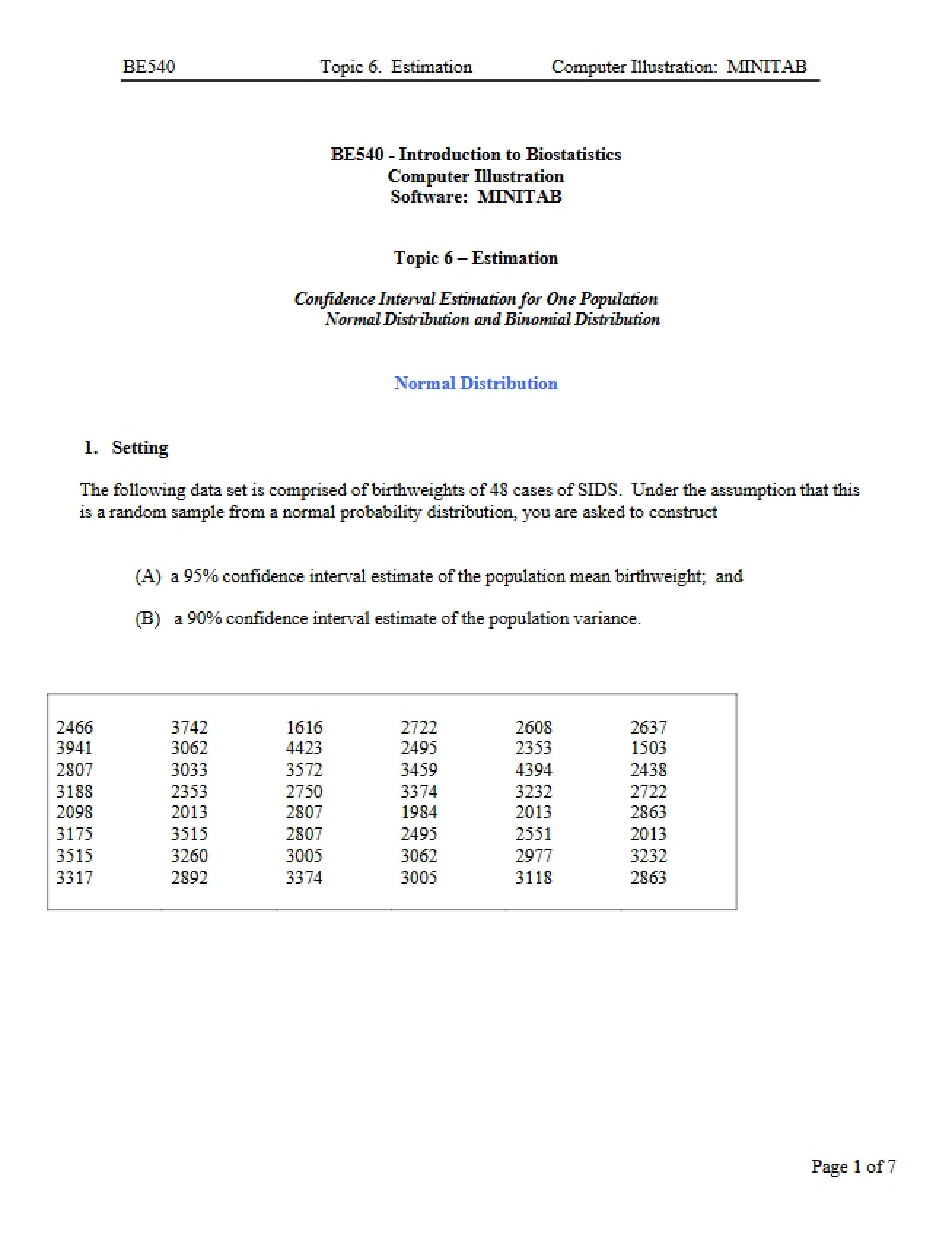 Estimation Concepts