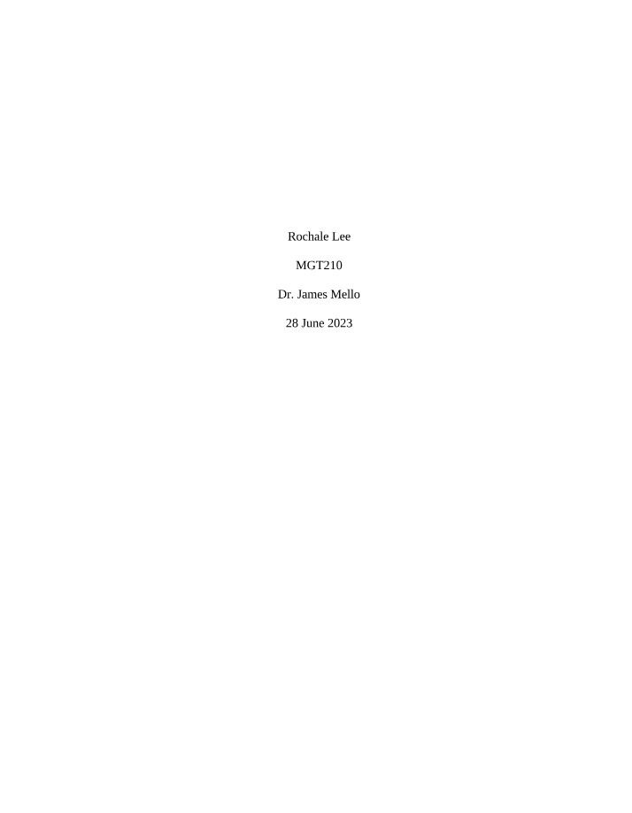 Leader Shadowing Assignment