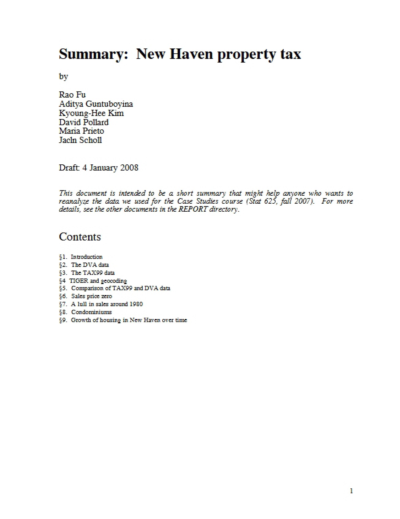 New Haven Property Tax Summary