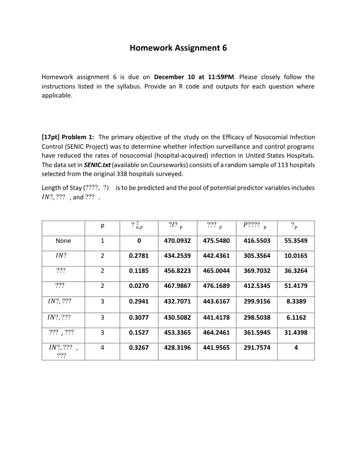 STATISTICS GR5203 Homework Assignment 6 Draft