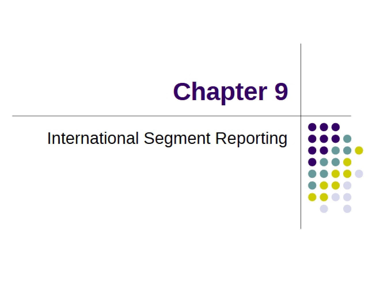 International Segment Reporting