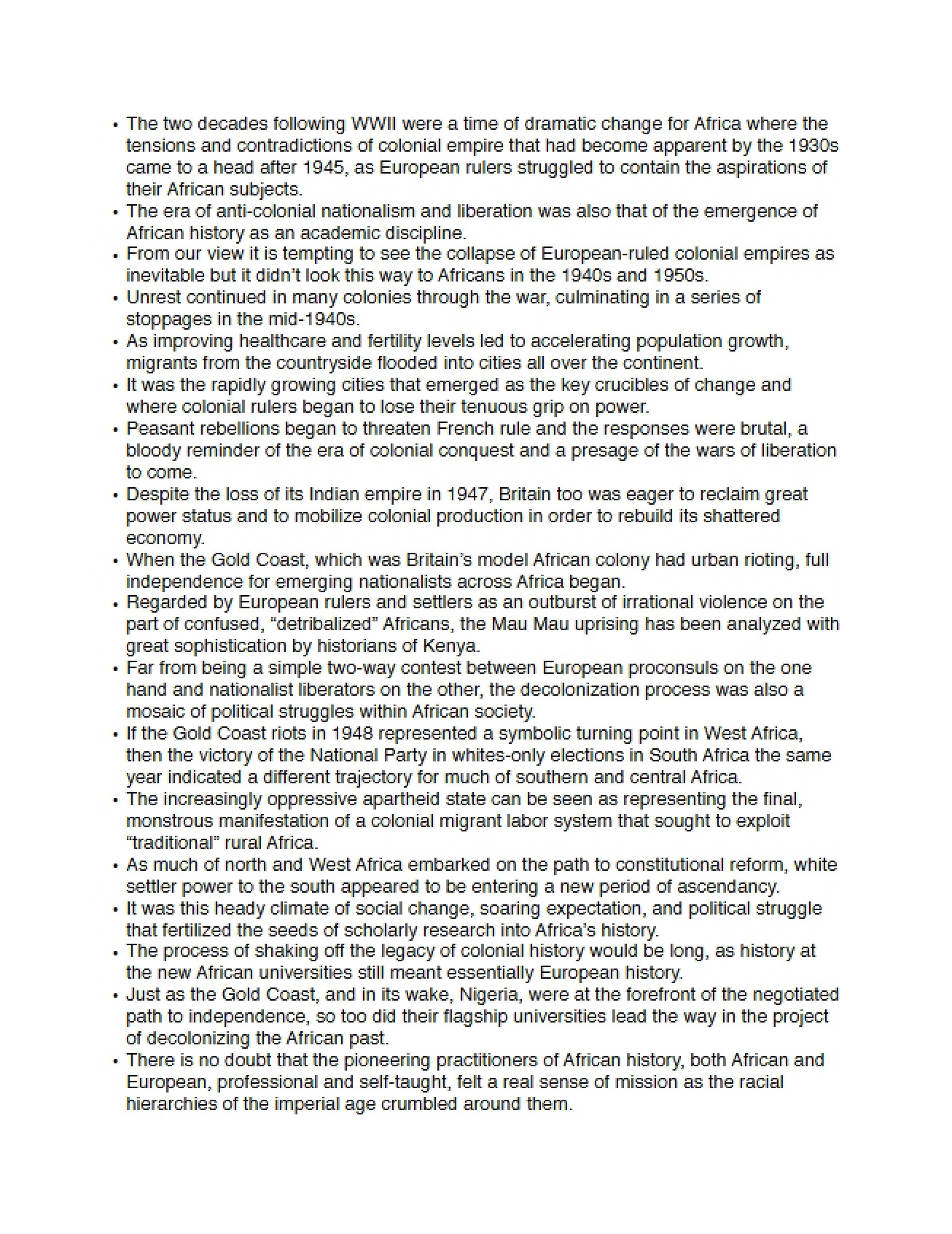 Lecture Note (Africa II)