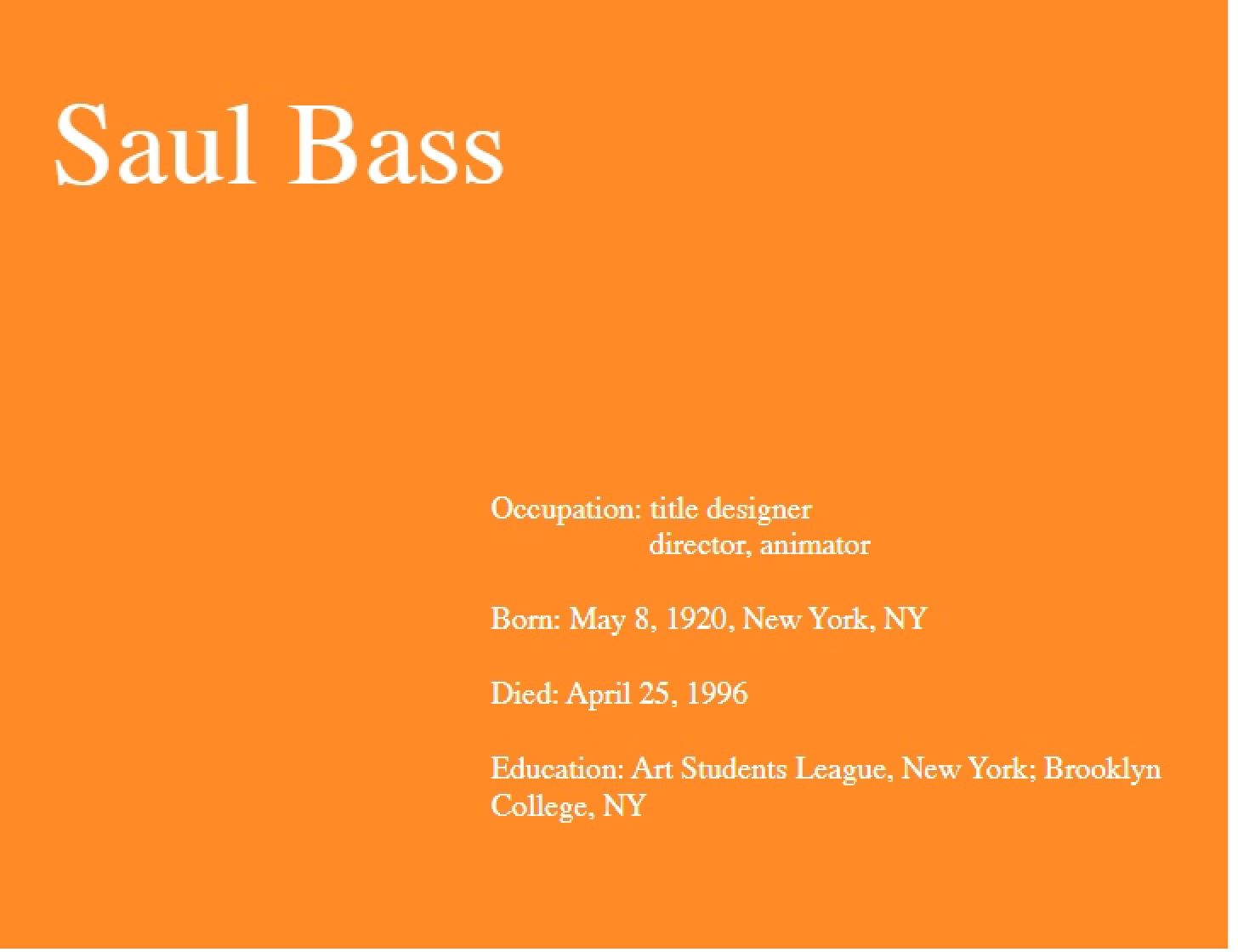 Saul Bass