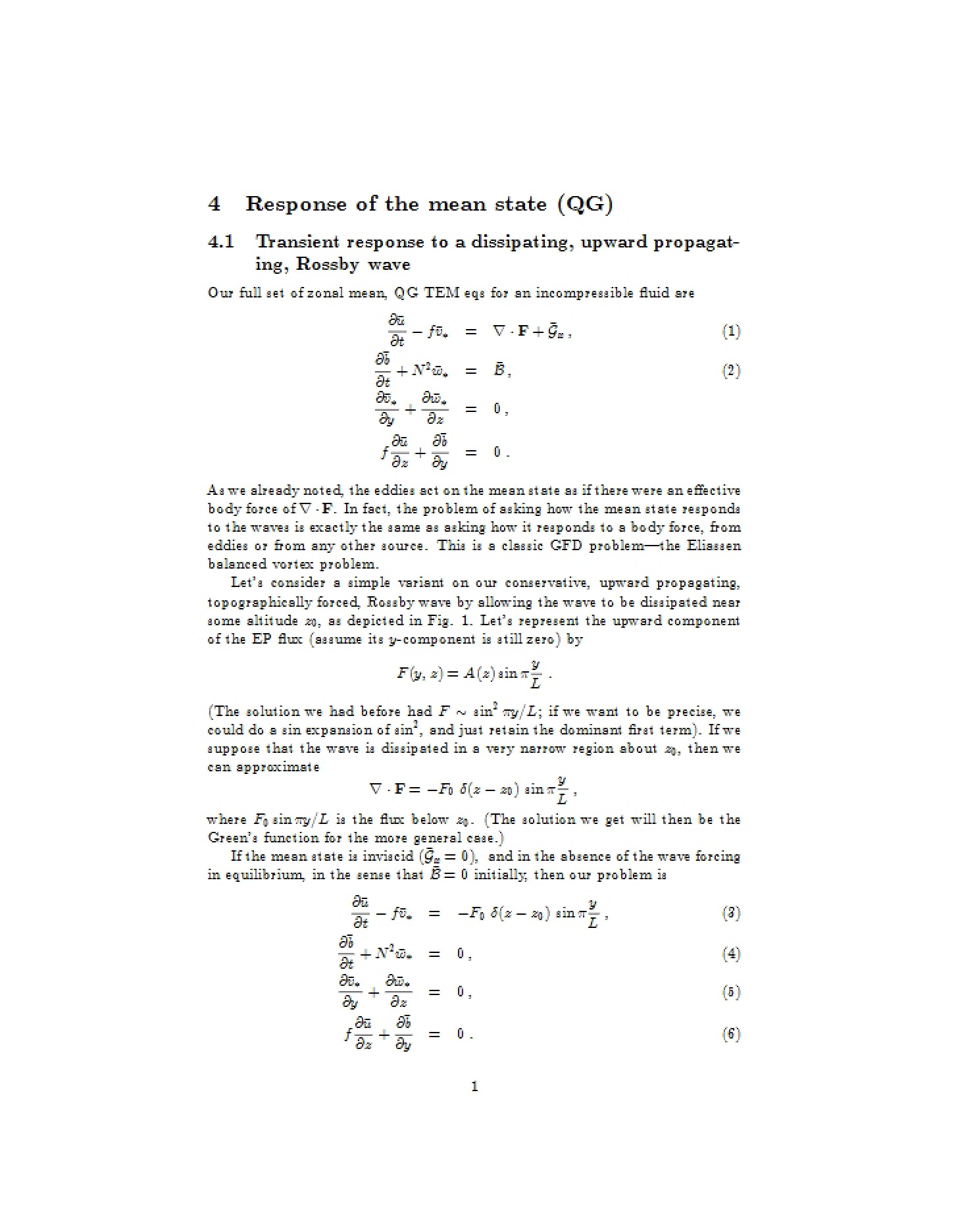 Mean State Response