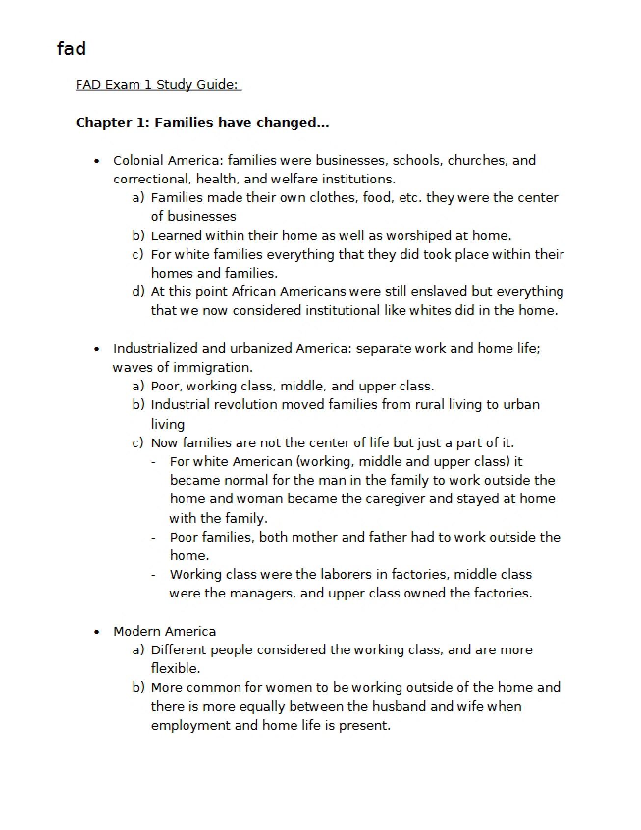 Initial Exam for Life Span Development