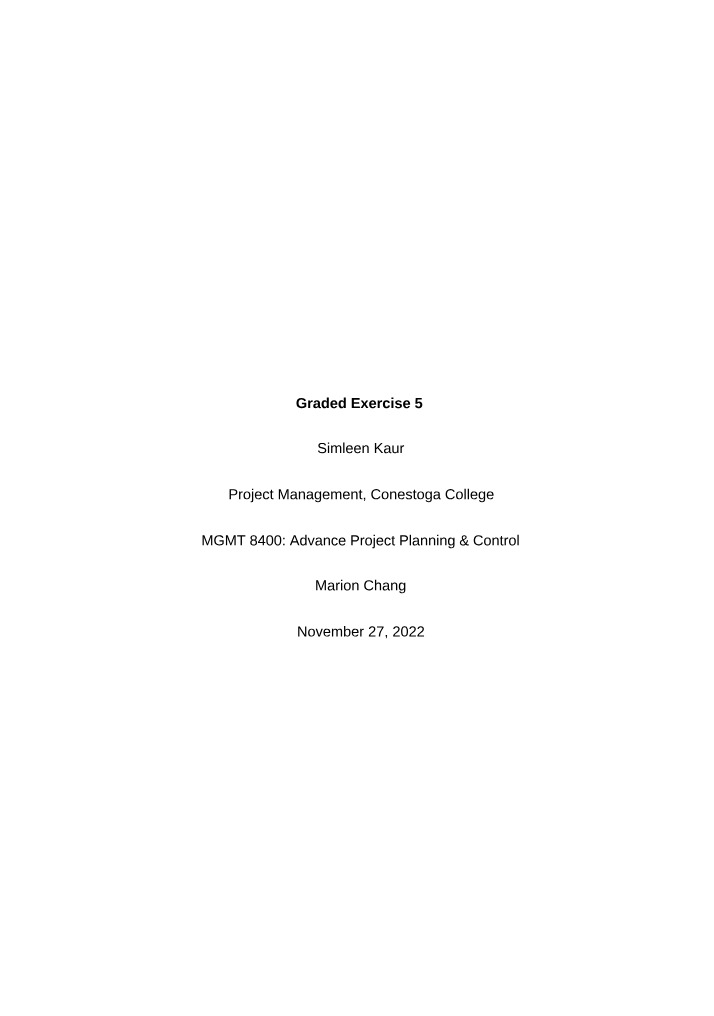 Graded Exercise 5 Final
