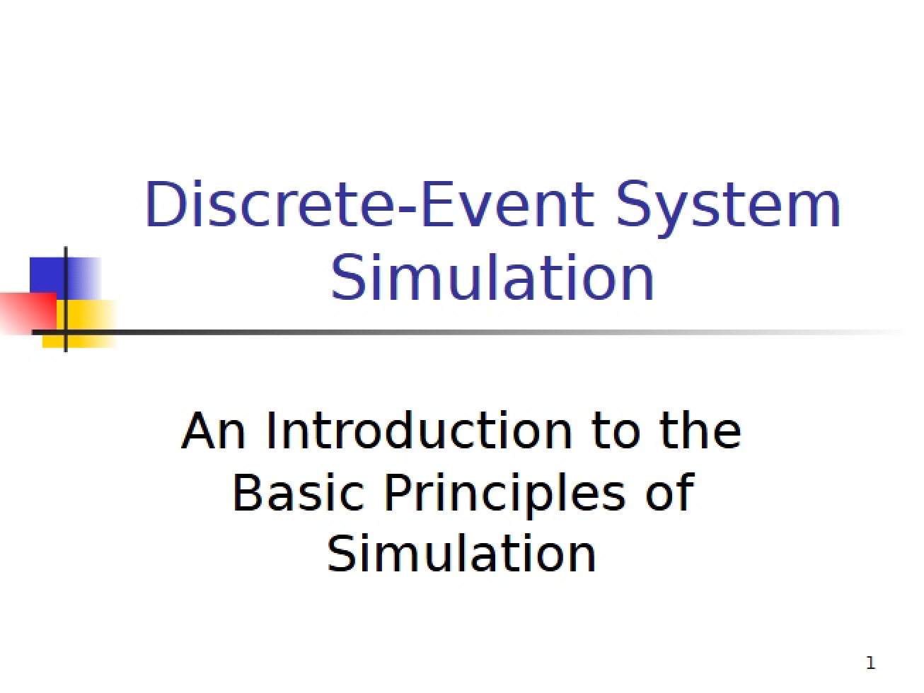 Intro to Simulation Lectures