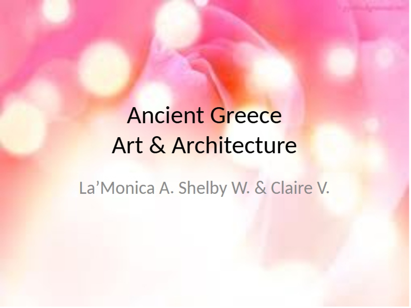 Art and Architecture of Ancient Greece