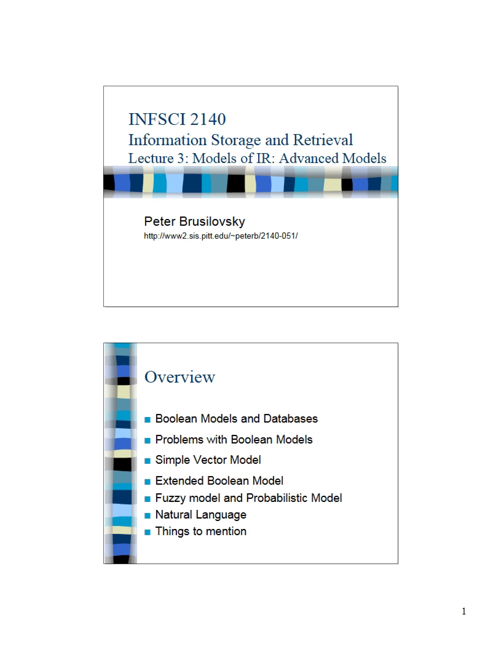 IR Models
