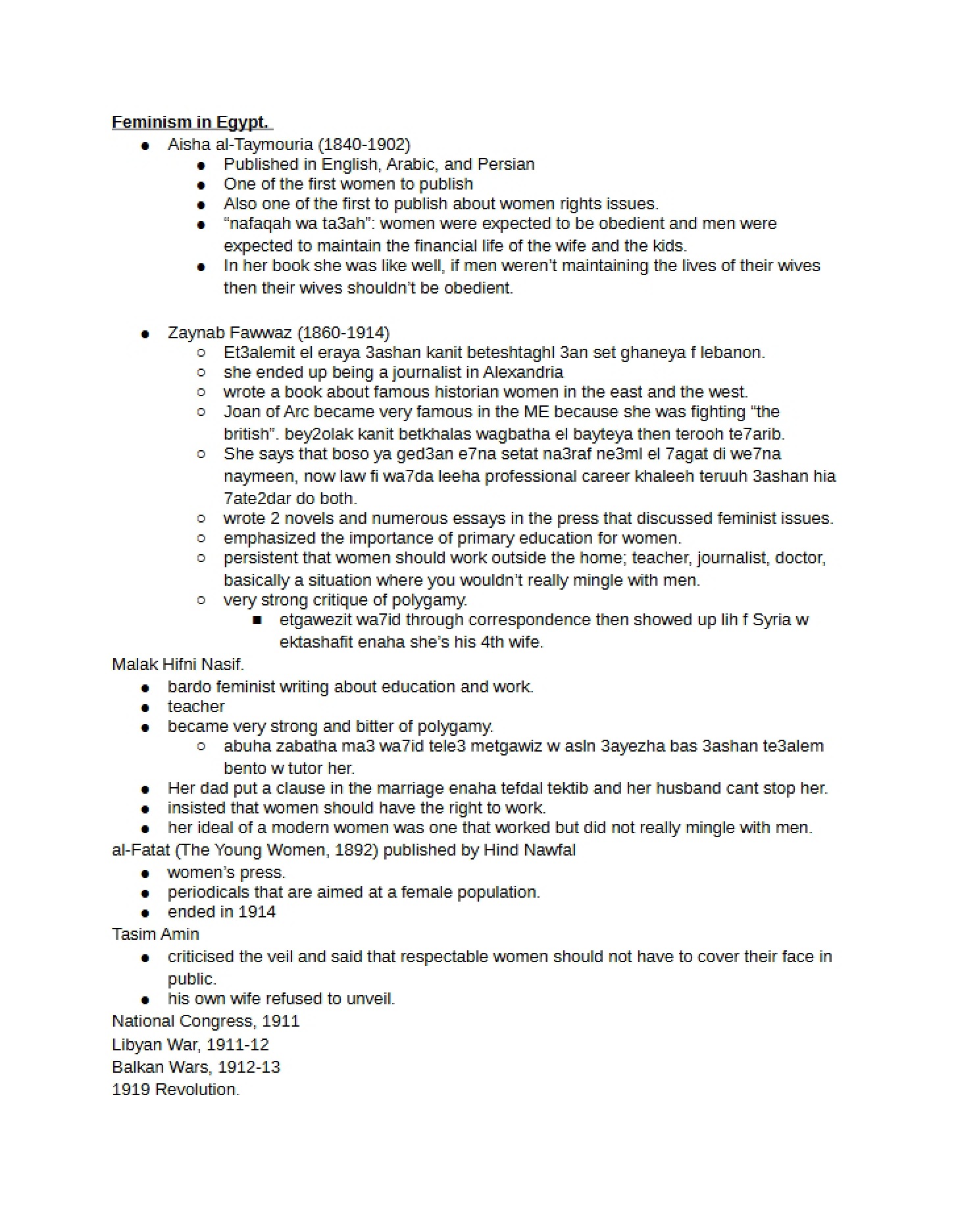 Class Notes for HIST438