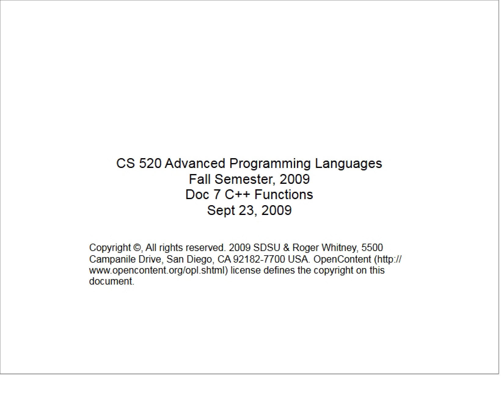 Functions in C++