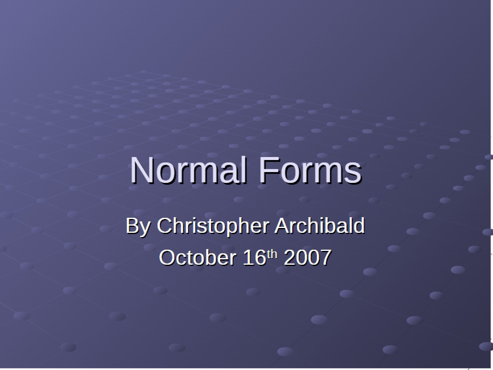 Database Normal Forms