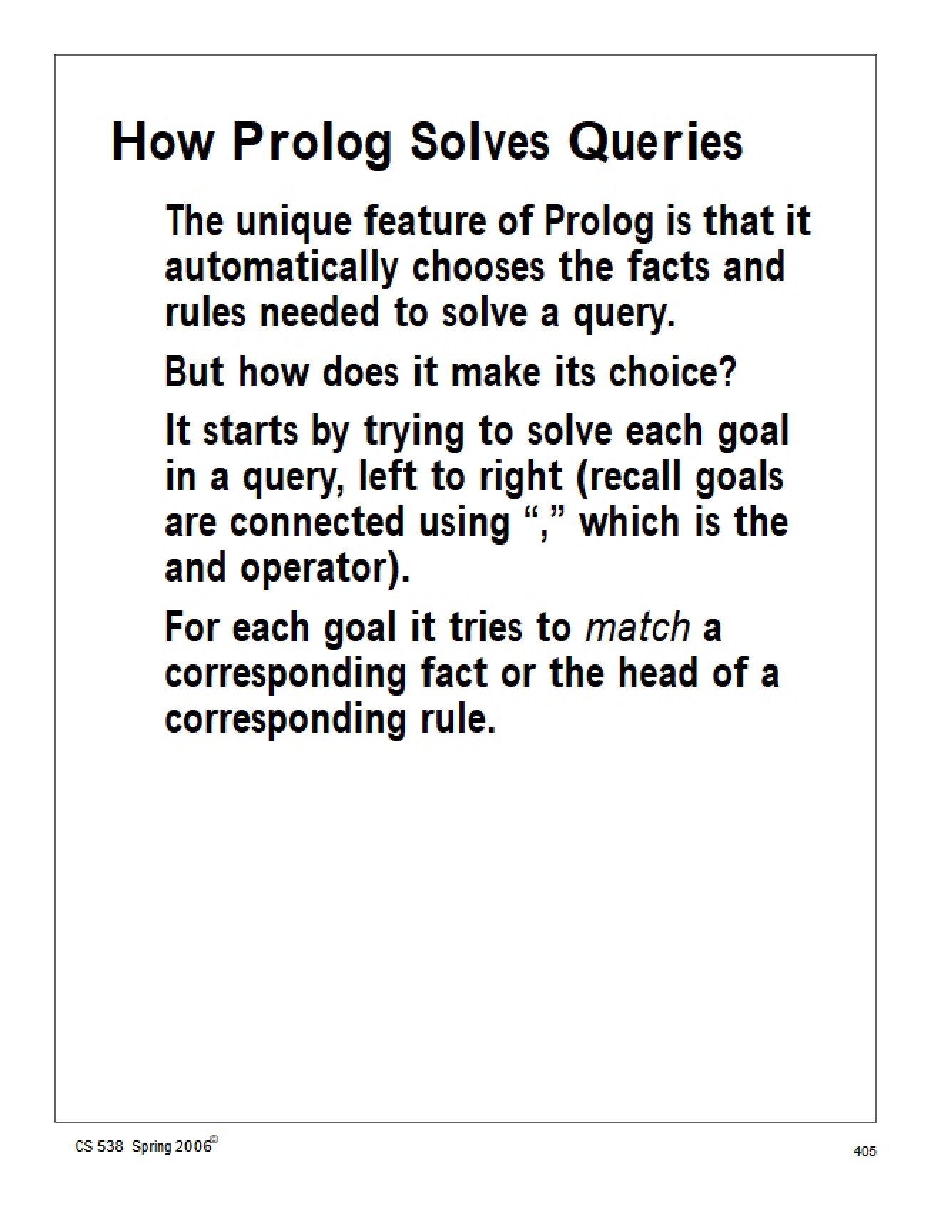 Notes from CS 538