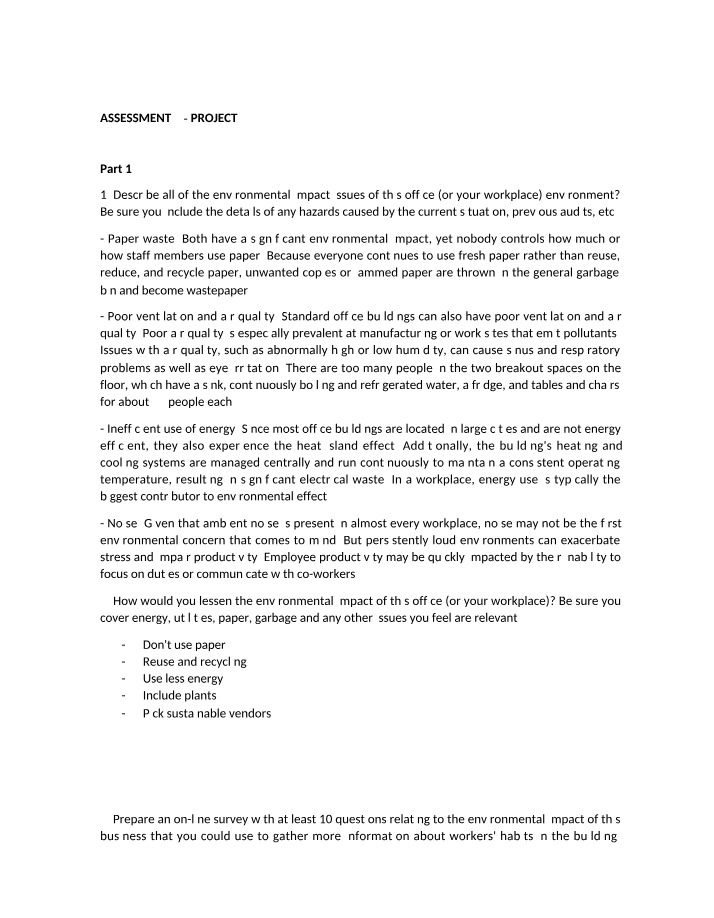 Environmental Impact Assessment - Mitigation Strategies