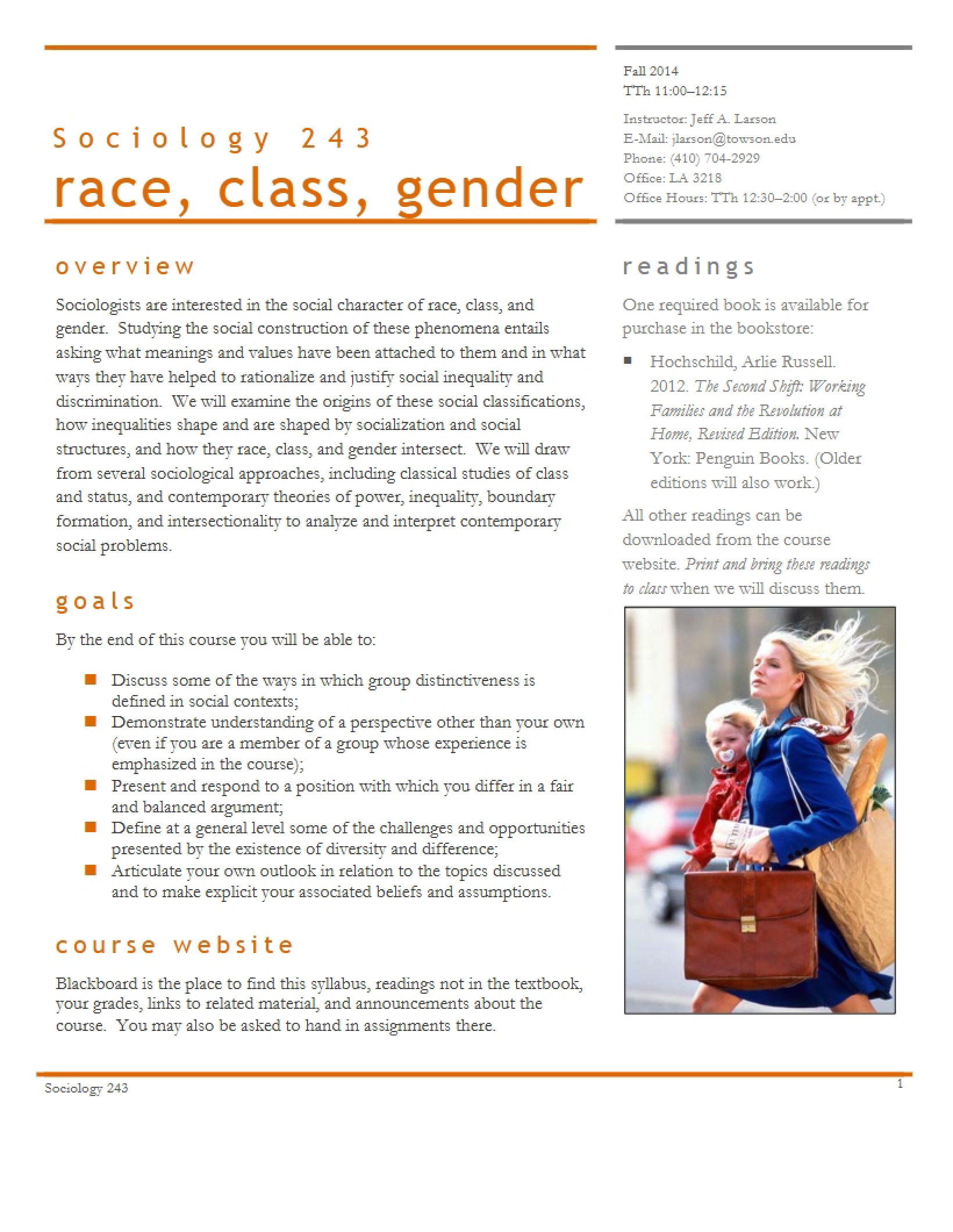Race Class and Gender Syllabus
