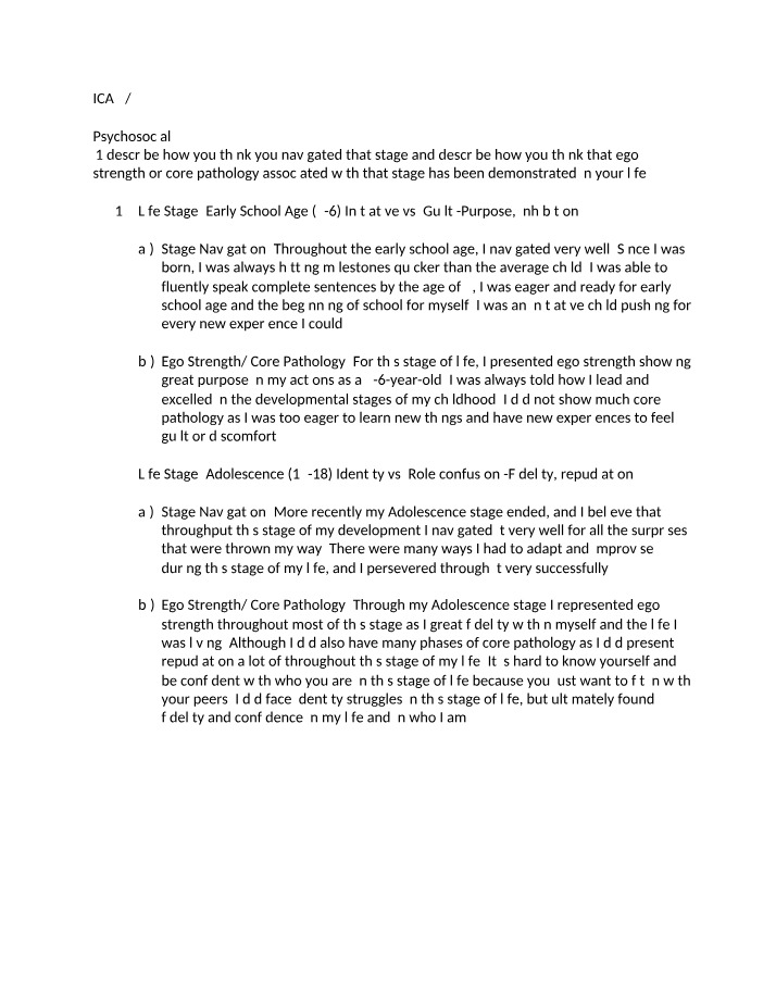Psychosocial Development and Personal Growth in Early School Age and Adolescence
