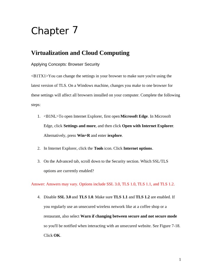 Browser Security - Applying Concepts