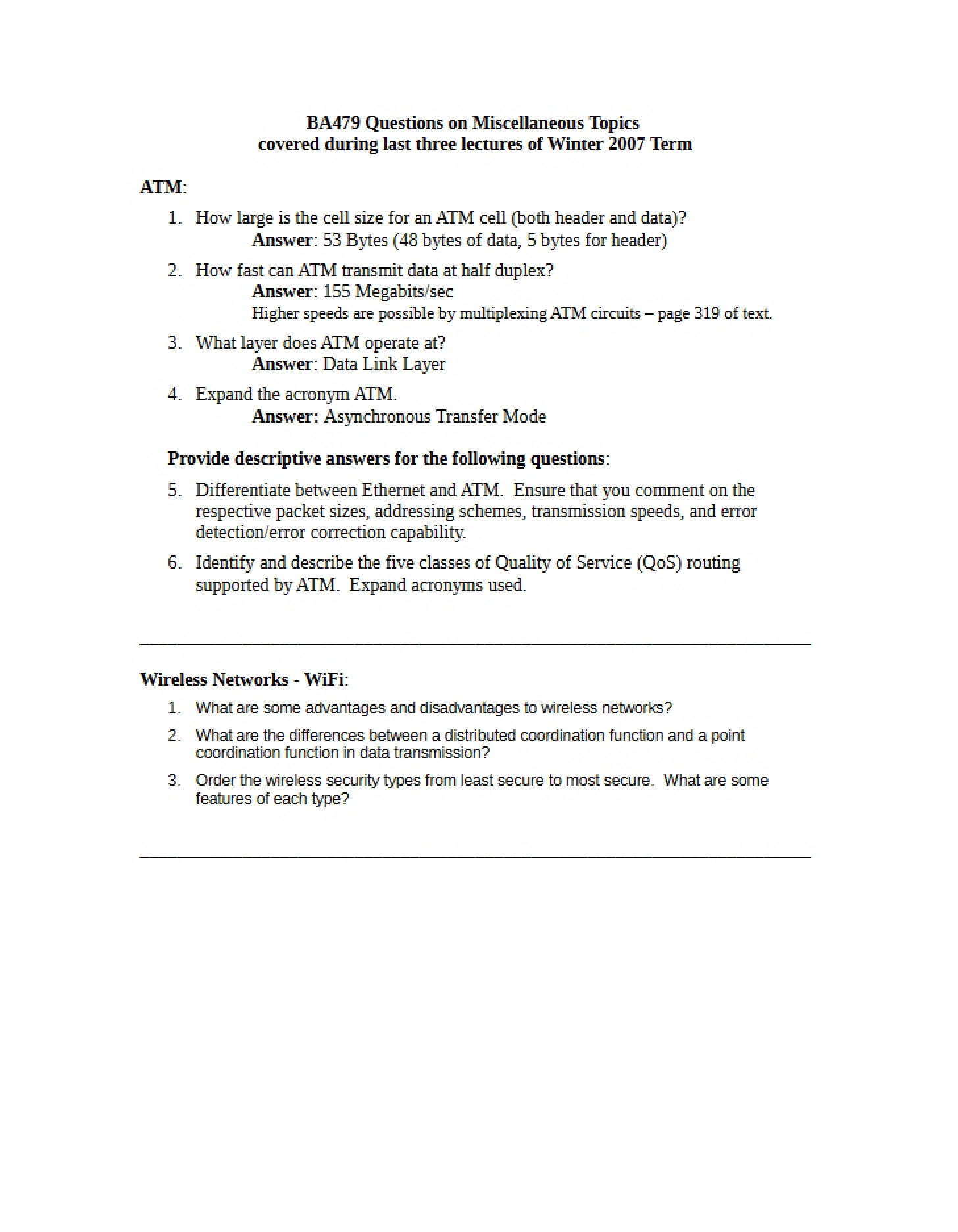 Student Presentation Topic Inquiries