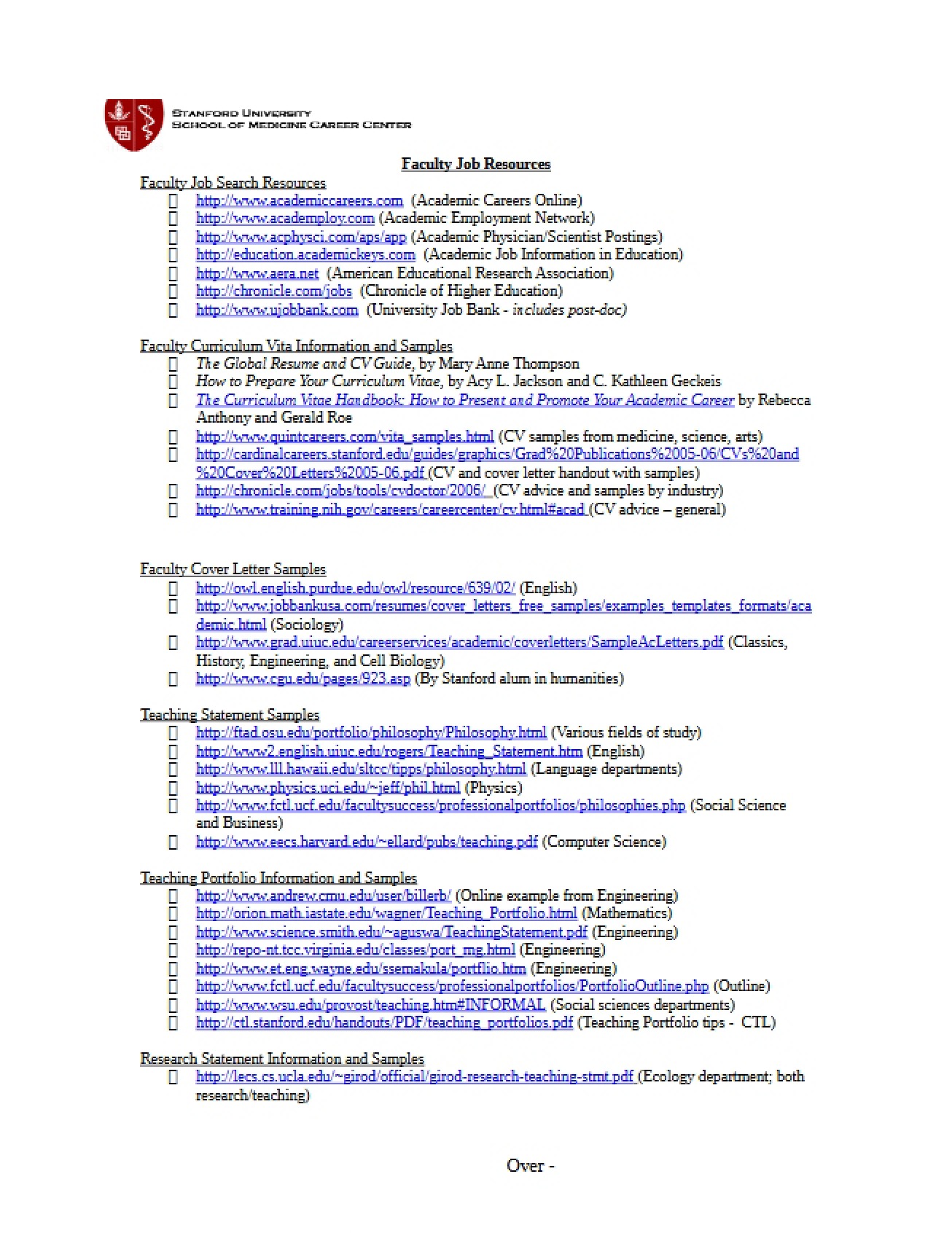 Resources for Future Faculty Seminar Applications