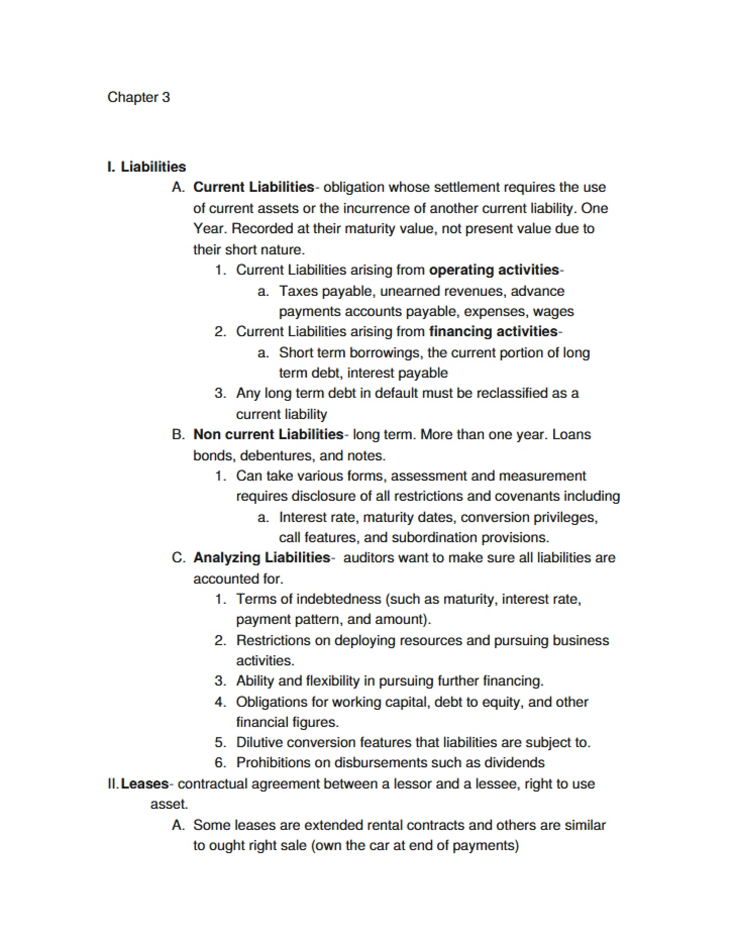 Liabilities Overview
