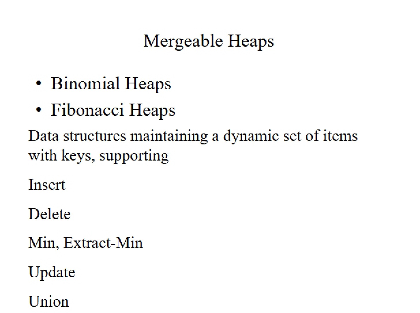 Heaps Mergeable