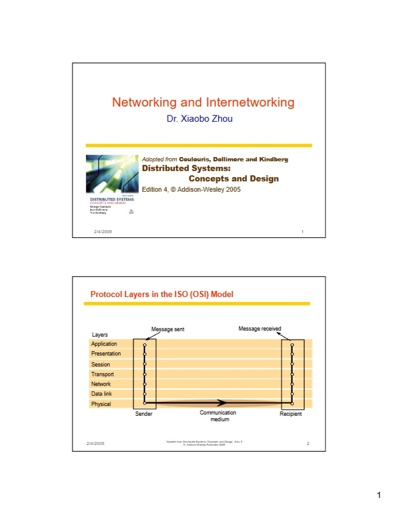 Overview of Networking and Internetworking