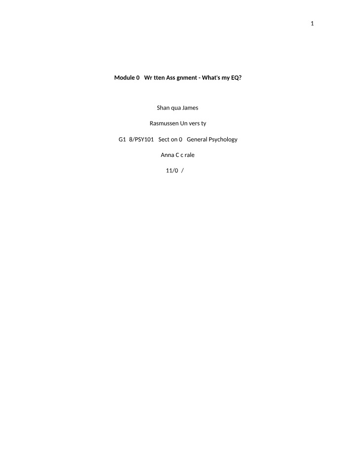 What's my EQ (Module 05 Written Assignment)
