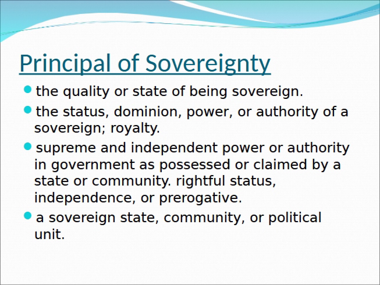 Sovereignty Principle