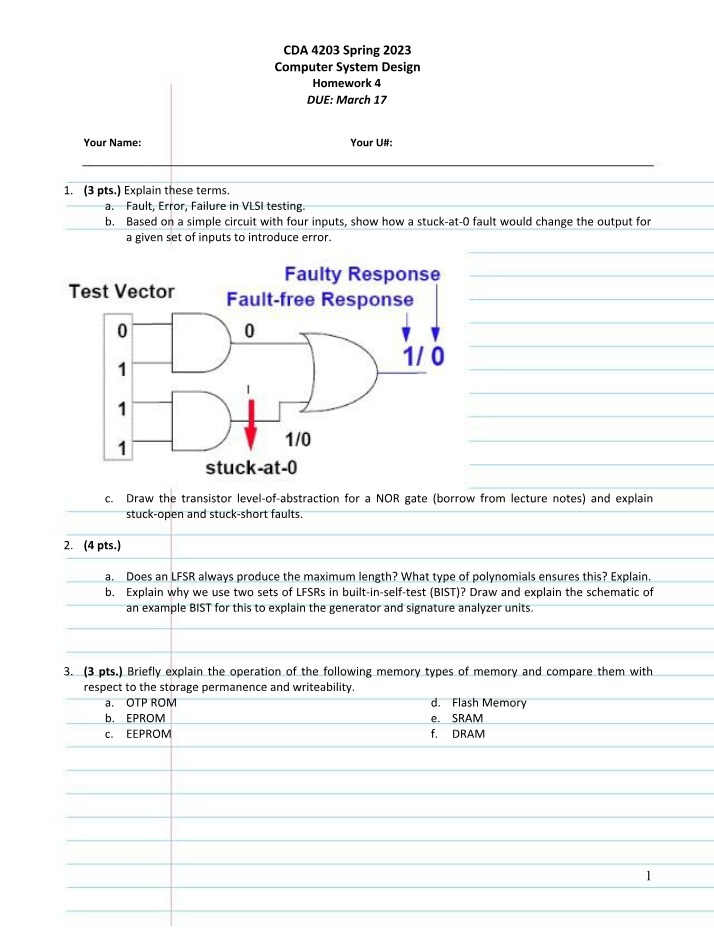 Analysis of Algorithms Homework 4