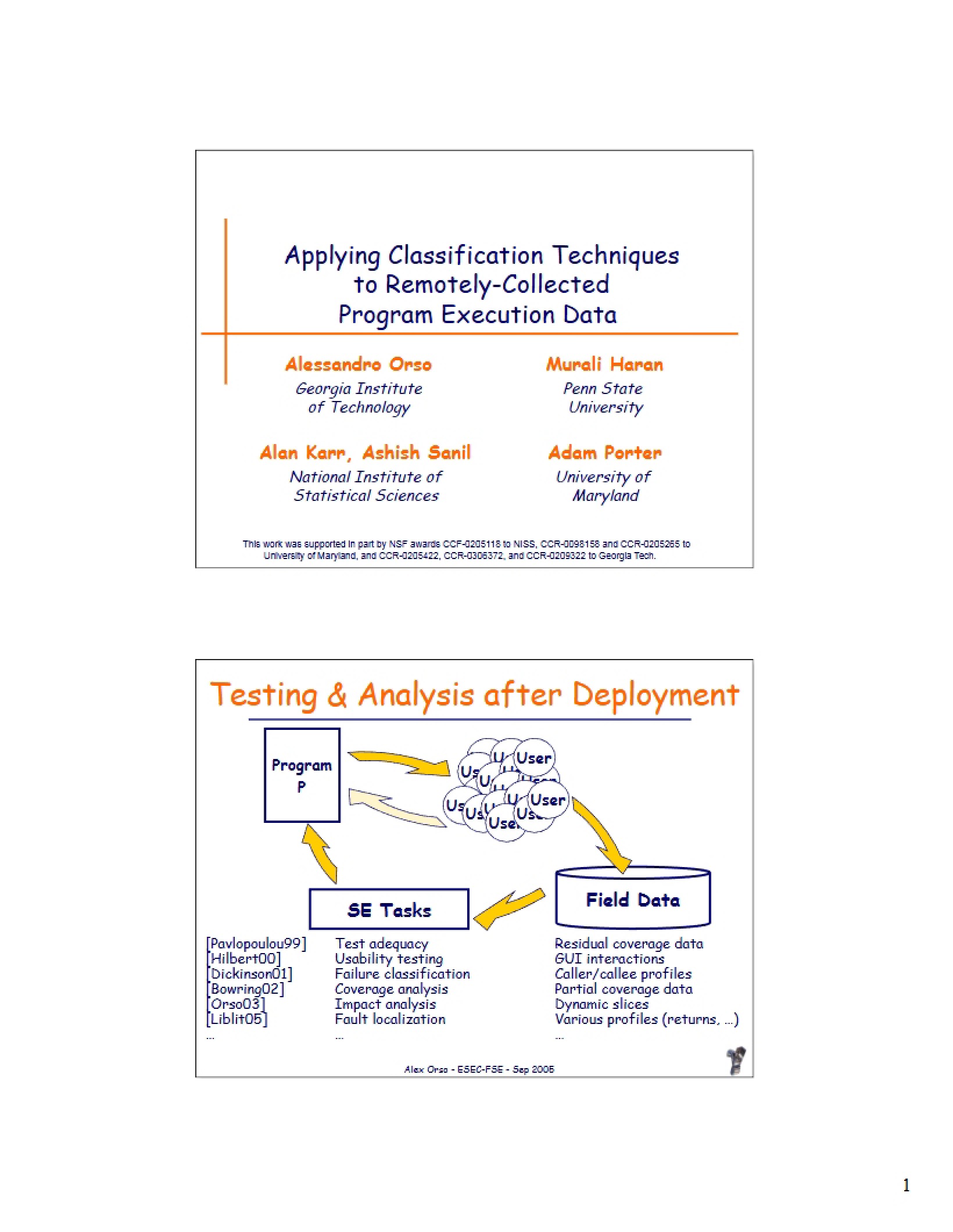 Remote Program Execution Data Classification Techniques