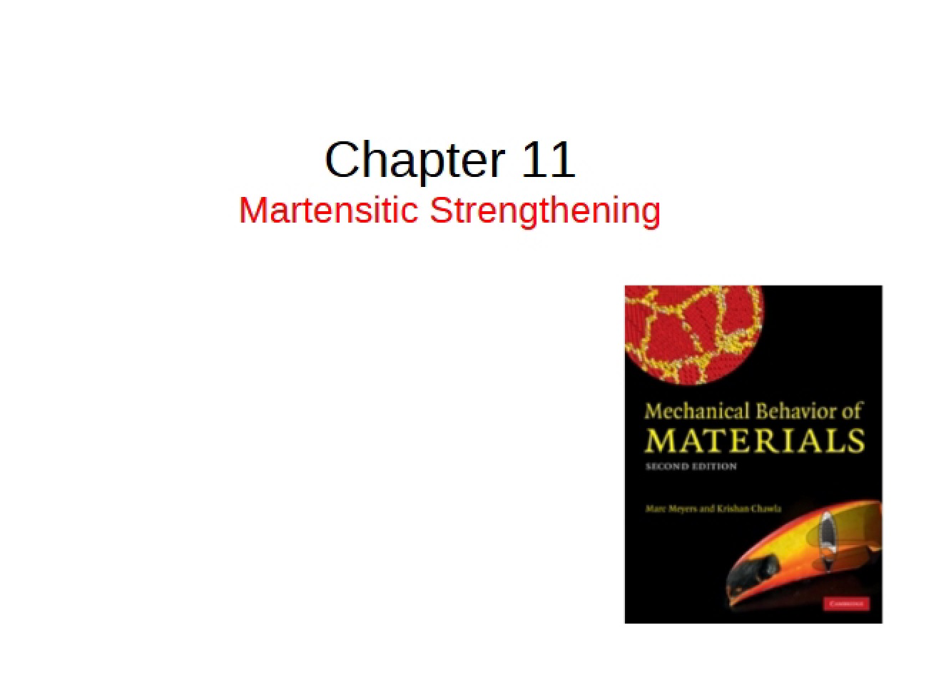 Strengthening via Martensitic Transformation