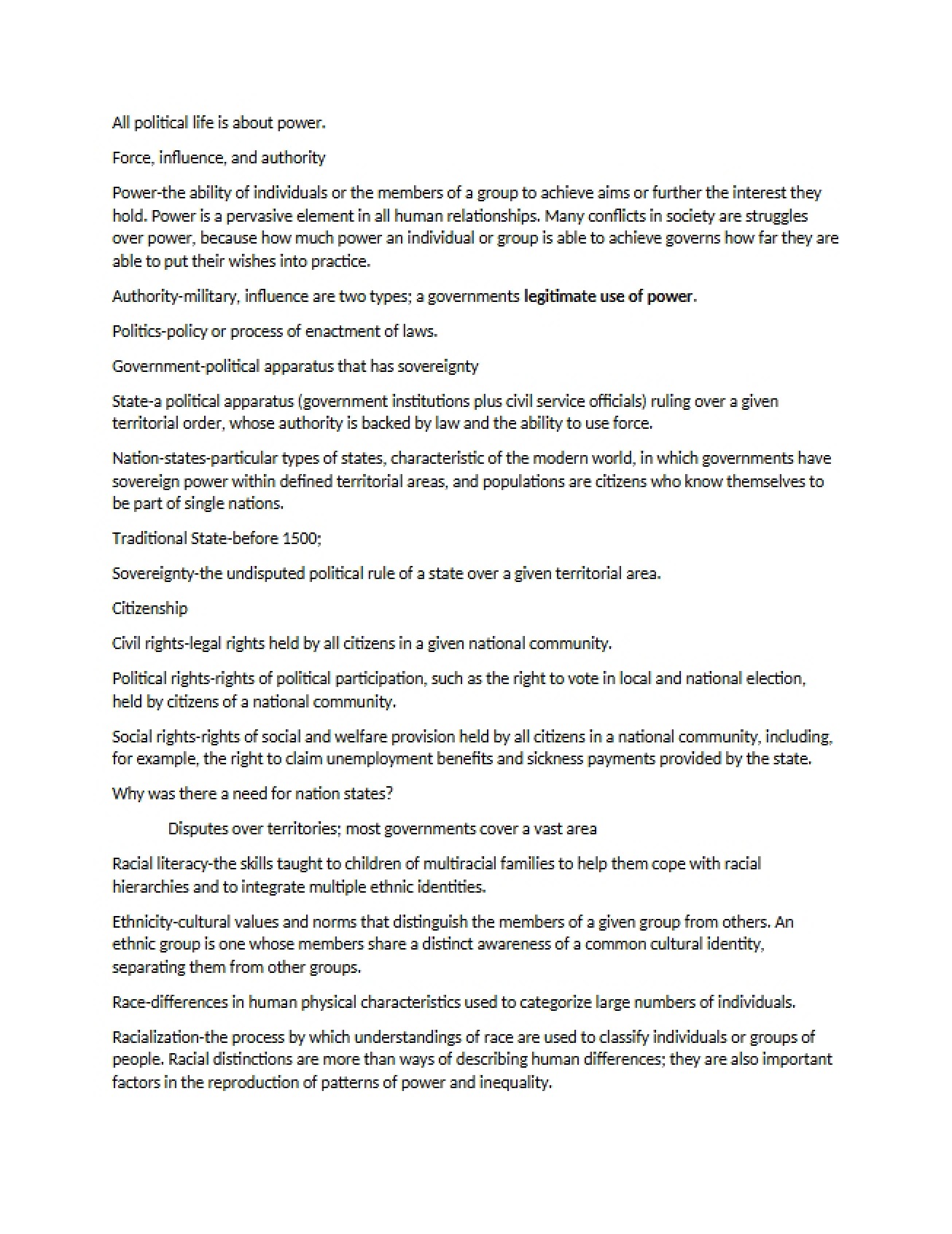 Authority, Influence, and Force