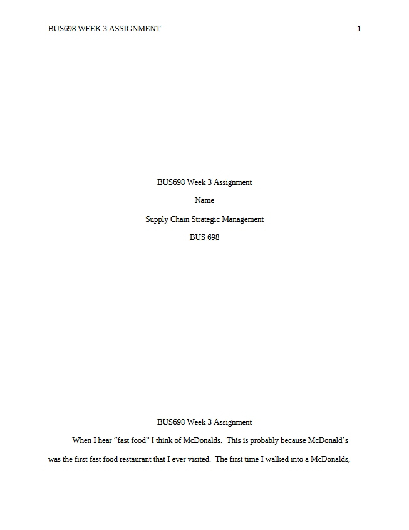 Assignment for Week 3